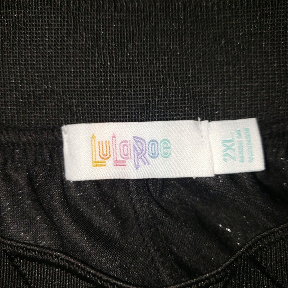 Lularoe Elegant Lola 2XL silver sparkle skirt - Picture 5 of 8